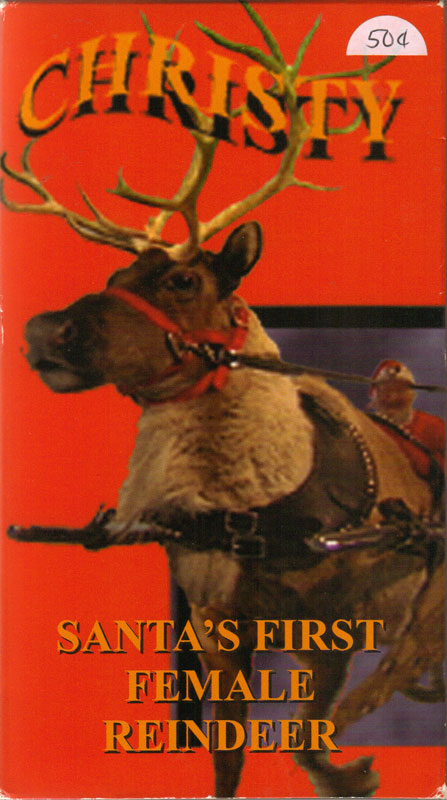 The movie poster for Christy Santas First Female Reindeer.