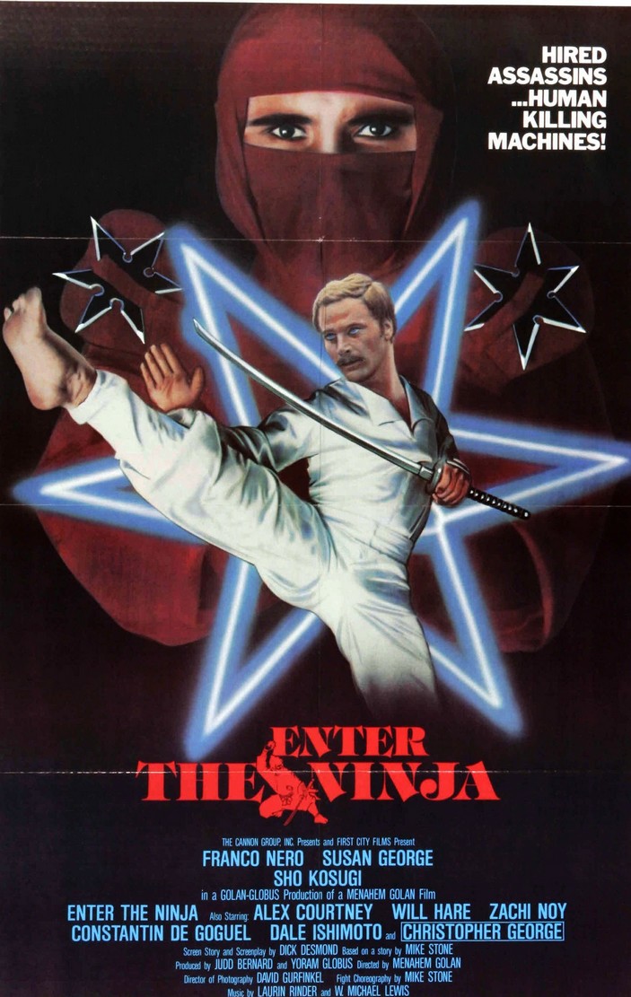 The movie poster for Enter the Ninja.
