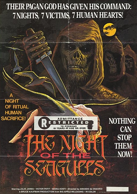 The movie poster for Night of the Seagulls.