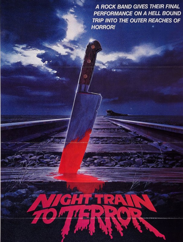 The movie poster for Night Train to Terror.