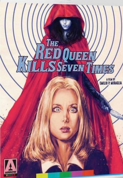 The movie poster for The Lady in Red Kills Seven Times.